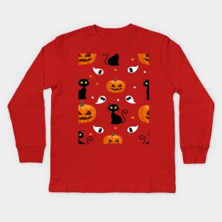 Halloween Pattern Kids Long Sleeve T-Shirt